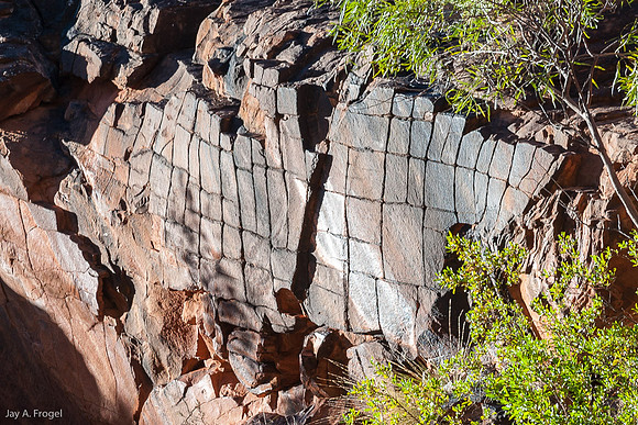 Natural design on cliff face, N'Dhala Gorge, East MacDonnell Ranges