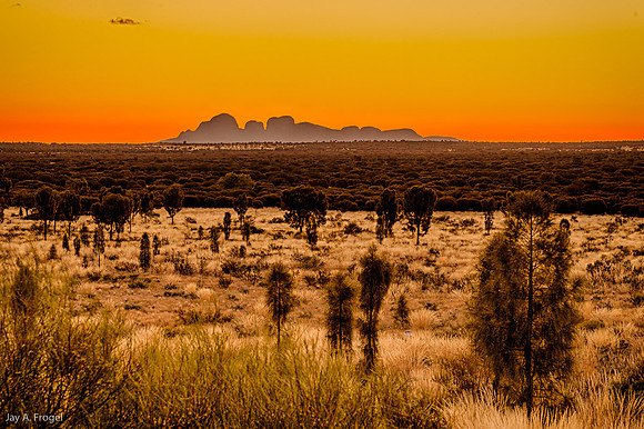 Sunset, the Olgas