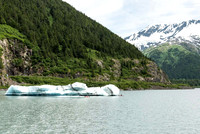 Iceberg from Portage Glacier - Note Kayakers