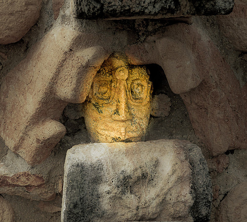 Uxmal - Top of Pyramid - detail