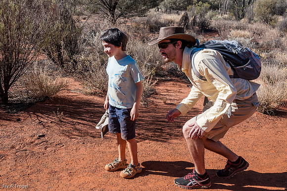 Leah and Geoffrey at Uluru (Ayer's Rock)