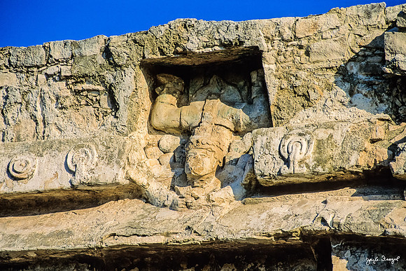 Tulum - Temple of the Descending God Detail