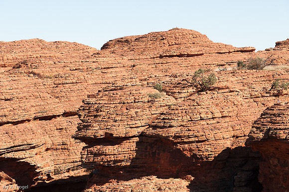 Rock domes from erosion and vertical cracks