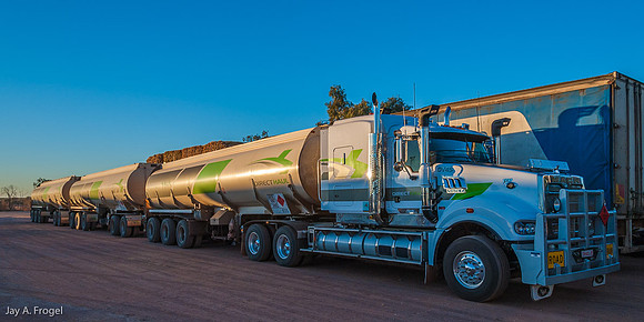 A Road Train at Cadney Homestead, SA