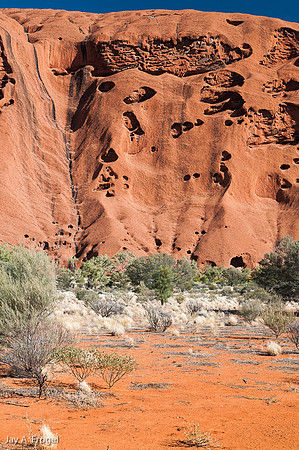 Erosion on Uluru's northeast face
