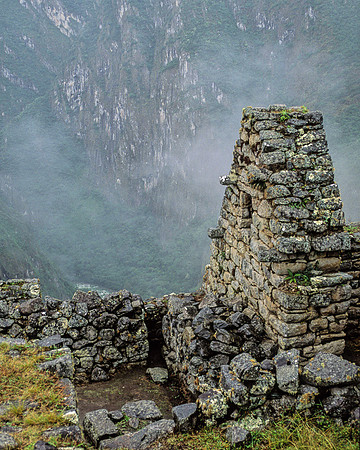 Building, Mist, and River, Machu Pichu