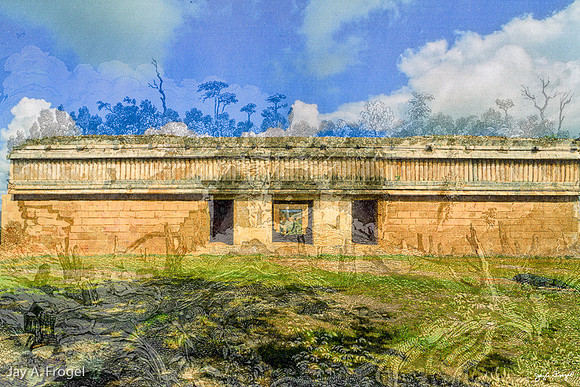 Uxmal - House of turtles, S. side