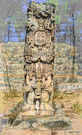 Copan - Stela D - front