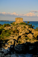 Tulum: Building I of Stephens overlooking the Ocean
