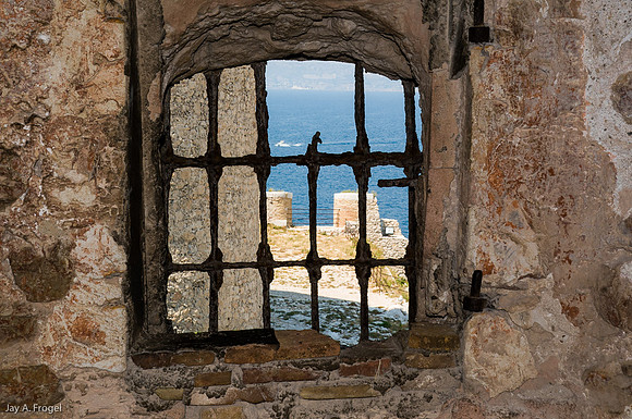View through a cell window, Chateau,d'If