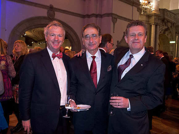Nobel reception - Bob Kirschner, PhD advisor to Adam and Brian, myself, and Matt Mountain, Director of Space Telescope Science Institute whre Adam works.